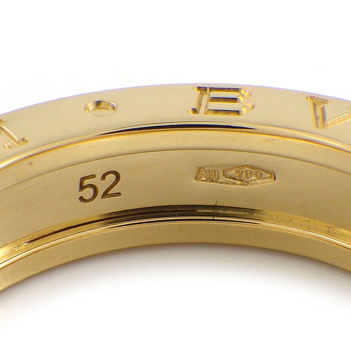 ブルガリ BVLGARI リング B-zero1 ビーゼロワン XS 336051 1バンド ロゴ K18YG 11.5号 / #52 【中古】
