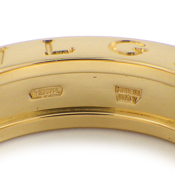 ブルガリ BVLGARI リング B-zero1 ビーゼロワン XS 336051 1バンド ロゴ K18YG 11.5号 / #52 【中古】