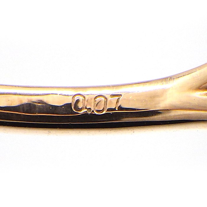 ダイヤモンド】 リング バー モチーフ ダイヤモンド 0.07ct
