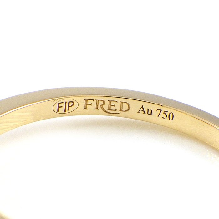 フレッド FRED リング フォース10 スモール ダイヤモンド K18YG 8号 / #48 【中古】