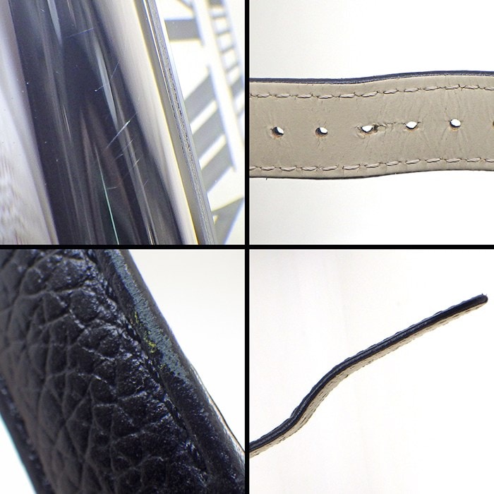 カルティエ Cartier 腕時計 タンク マスト SM WSTA0042 レクタンギュラー シルバー文字盤 ローマンインデックス SS ブラック 牛革ベルト クオーツアナログ 【箱・保付き】 【中古】