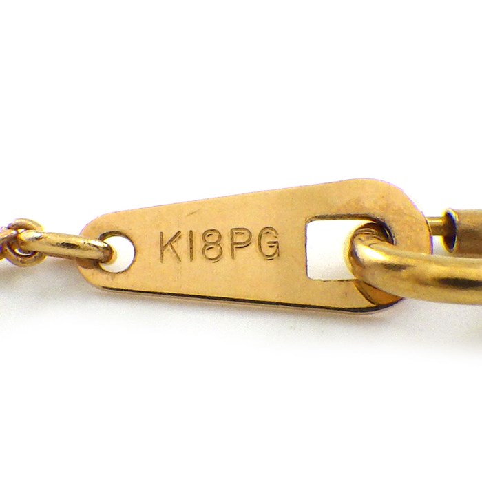 【ルビー ピンクサファイア】 ネックレス オープン ハートモチーフ パヴェ ルビー ピンクサファイア ダイヤモンド K18PG 【中古】