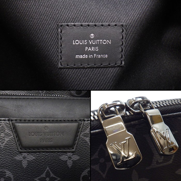 ルイ・ヴィトン LOUIS VUITTON バックパック・リュック アポロ M43186 ブラック モノグラムエクリプスキャンバス レザー 【中古】