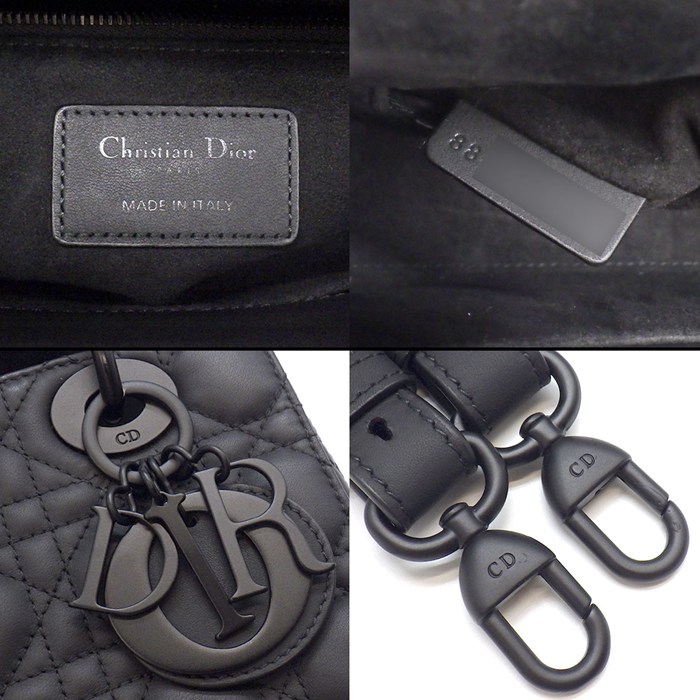 ディオール Dior ハンドバッグ レディディオール My ABCDior スモール M0538SLOI ブラック カナージュウルトラマットカーフスキン 【中古】