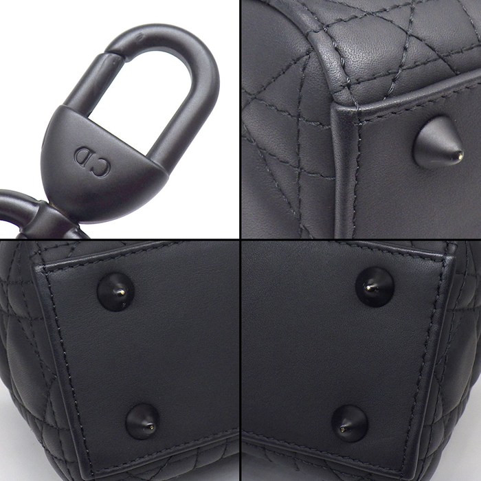 ディオール Dior ハンドバッグ レディディオール My ABCDior スモール M0538SLOI ブラック カナージュウルトラマットカーフスキン 【中古】
