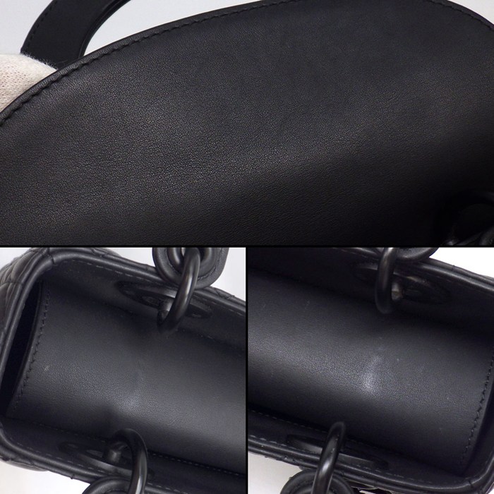 ディオール Dior ハンドバッグ レディディオール My ABCDior スモール M0538SLOI ブラック カナージュウルトラマットカーフスキン 【中古】