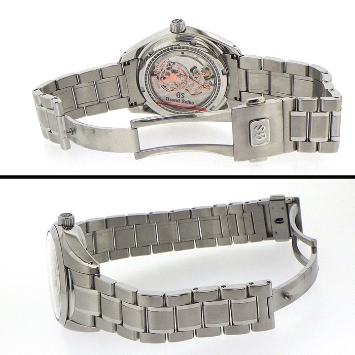 グランドセイコー Grand Seiko 腕時計 ヘリテージ コレクション SBGA401/9R65-0DH0 ブティック限定モデル ピンクゴールド インデックス/針 デイト パワーリザーブ表示 ブラック文字盤 SS スプリングドライブ 自動巻き 【箱・保付き】 【中古】