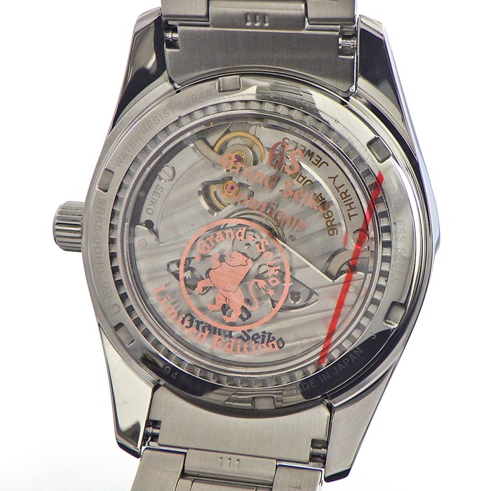 グランドセイコー Grand Seiko 腕時計 ヘリテージ コレクション SBGA401/9R65-0DH0 ブティック限定モデル ピンクゴールド インデックス/針 デイト パワーリザーブ表示 ブラック文字盤 SS スプリングドライブ 自動巻き 【箱・保付き】 【中古】