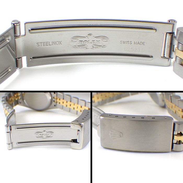ロレックス Rolex 腕時計 デイトジャスト 79173NGR Y番 2002年製 ホワイトシェル文字盤 フルーテッドベゼル 10ポイント ルビーインデックス カレンダー 3針 ジュビリーブレス オイスタースチール SS K18YG 自動巻き 【中古】