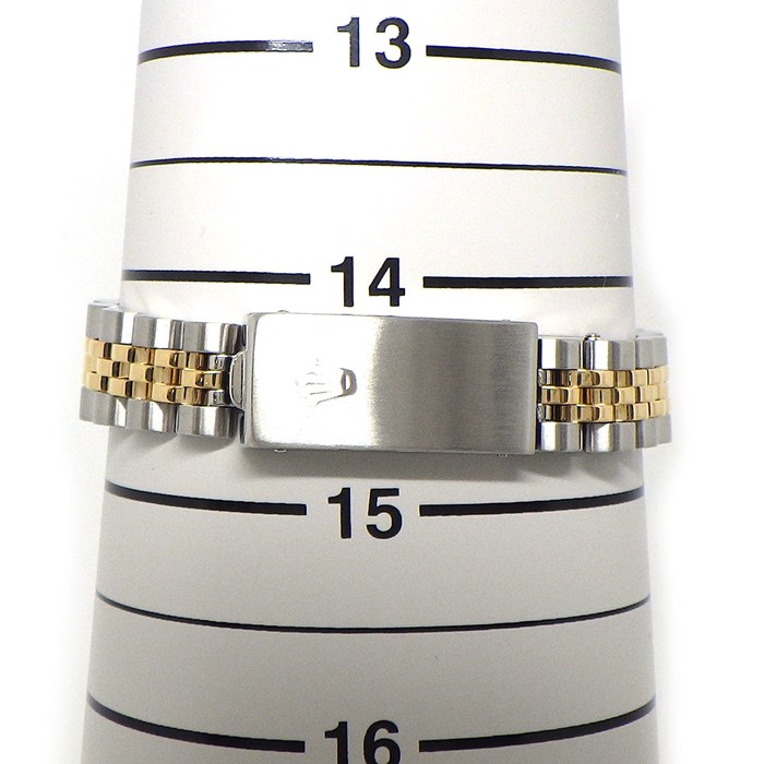 ロレックス Rolex 腕時計 デイトジャスト 79173NGR Y番 2002年製 ホワイトシェル文字盤 フルーテッドベゼル 10ポイント ルビーインデックス カレンダー 3針 ジュビリーブレス オイスタースチール SS K18YG 自動巻き 【中古】