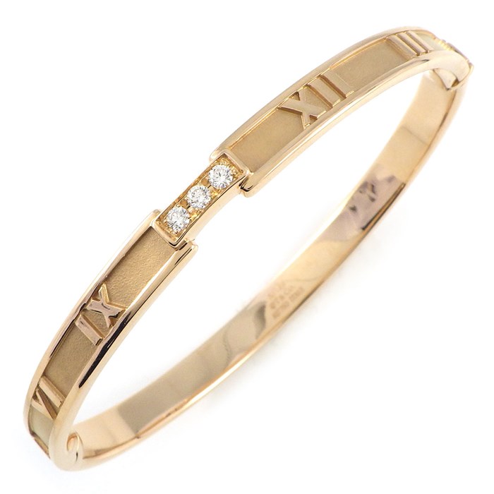 ティファニー Tiffany & Co. ブレスレット アトラス 3ポイント ダイヤモンド K18PG 【中古】