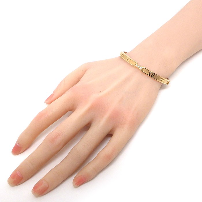 ティファニー Tiffany & Co. ブレスレット アトラス 3ポイント ダイヤモンド K18PG 【中古】