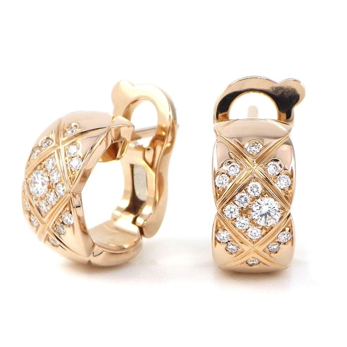 シャネル CHANEL ピアス クリップ フープ ココ クラッシュ J11755