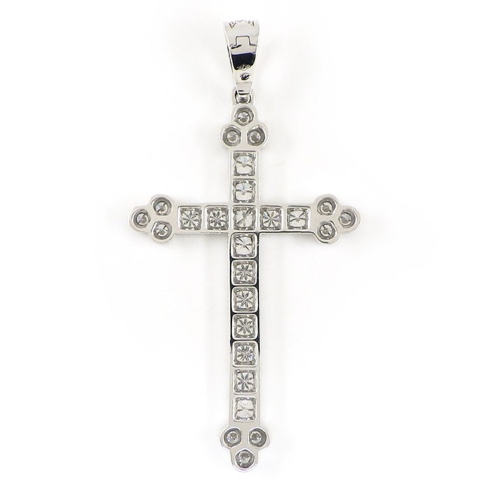 カルティエ Cartier チャーム ペンダントトップ ゴシック クロス パヴェ ダイヤモンド K18WG 【中古】