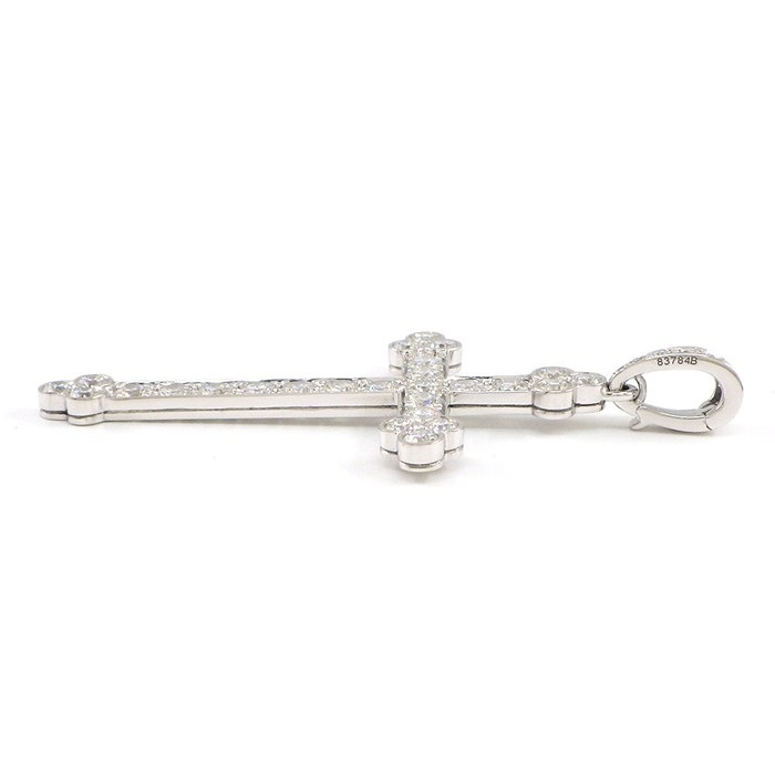 カルティエ Cartier チャーム ペンダントトップ ゴシック クロス パヴェ ダイヤモンド K18WG 【中古】