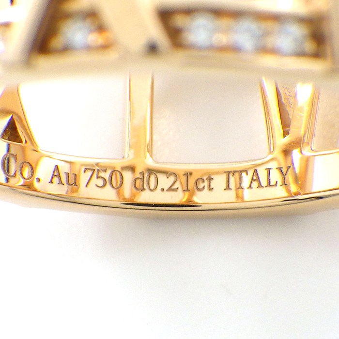 ティファニー Tiffany & Co. リング アトラス X オープン パヴェ ダイヤモンド 計0.21ct K18PG 11.5号 【中古】