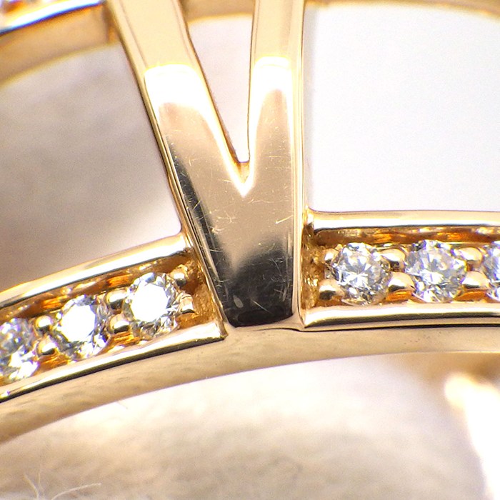 ティファニー Tiffany & Co. リング アトラス X オープン パヴェ ダイヤモンド 計0.21ct K18PG 11.5号 【中古】