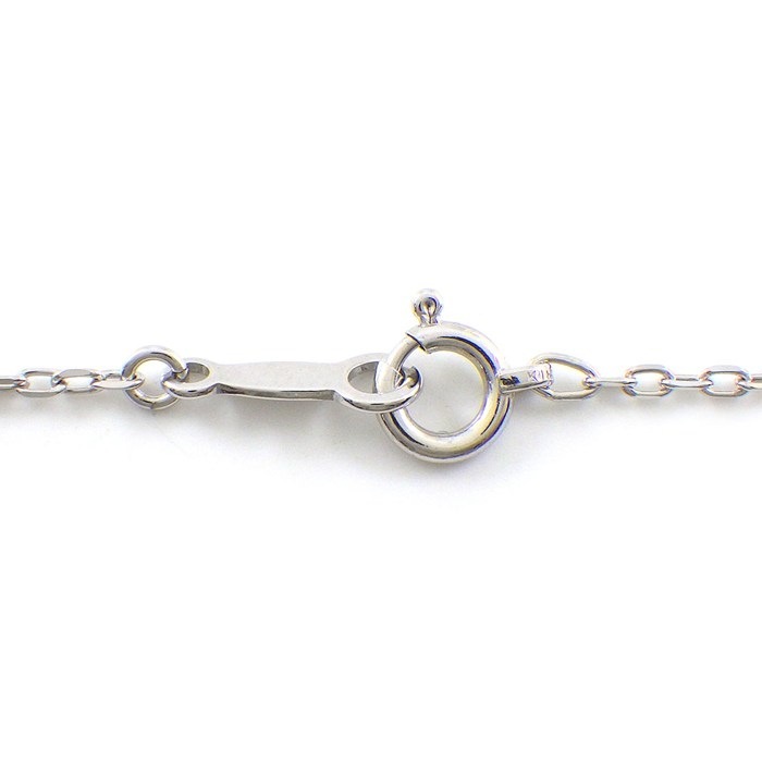  ミキモト MIKIMOTO ネックレス ハート 1ポイント パール 4.5mm珠 K18WG 【中古】