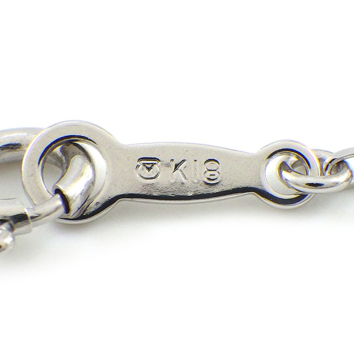  ミキモト MIKIMOTO ネックレス ハート 1ポイント パール 4.5mm珠 K18WG 【中古】