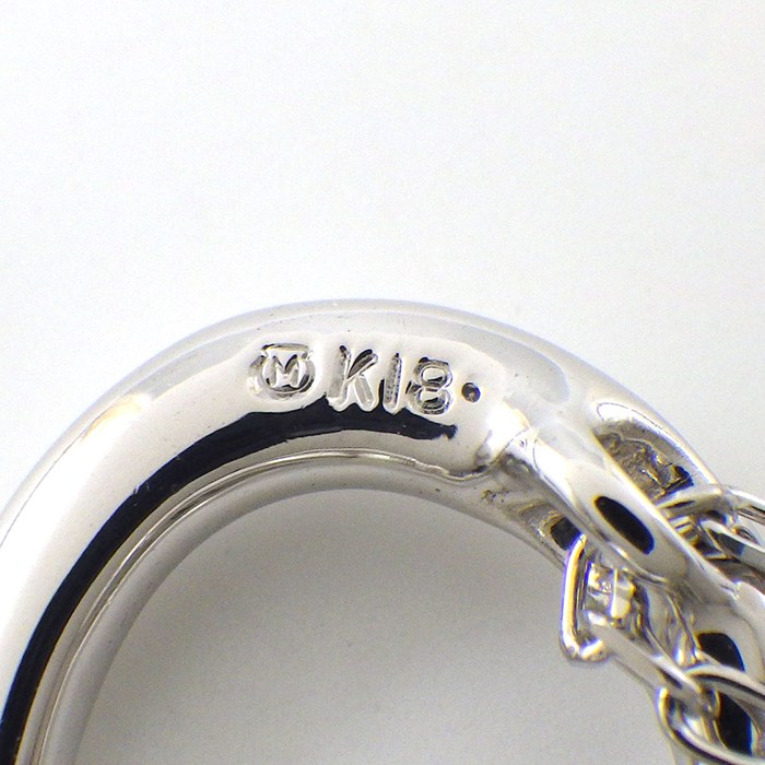  ミキモト MIKIMOTO ネックレス ハート 1ポイント パール 4.5mm珠 K18WG 【中古】