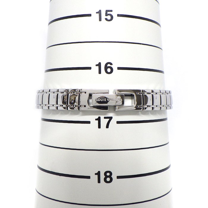 ルイ・ヴィトン LOUIS VUITTON 腕時計 タンブール ビジュ Q151PO 16ポイント ダイヤモンドラグ モノグラム スター ピンク サンレイ文字盤 SS クオーツアナログ 【箱・保付き】 【中古】