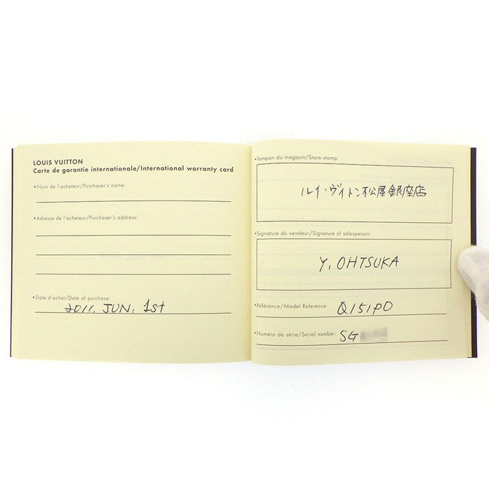 ルイ・ヴィトン LOUIS VUITTON 腕時計 タンブール ビジュ Q151PO 16ポイント ダイヤモンドラグ モノグラム スター ピンク サンレイ文字盤 SS クオーツアナログ 【箱・保付き】 【中古】