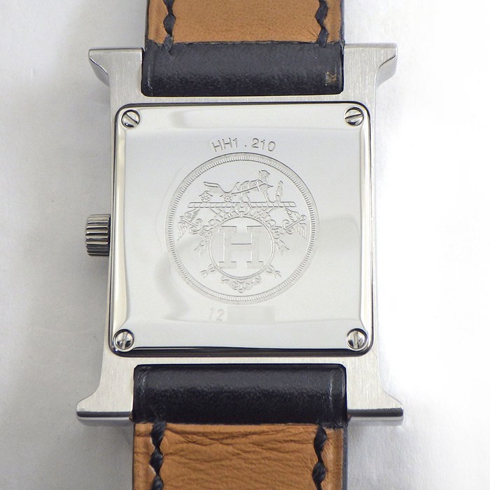 エルメス HERMES 腕時計 Hウォッチ HH1.210 スクエア コーラル