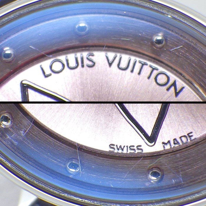 ルイ・ヴィトン LOUIS VUITTON 腕時計 タンブール ビジュ Q151PO 16ポイント ダイヤモンドラグ モノグラム スター ピンク サンレイ文字盤 SS クオーツアナログ 【箱・保付き】 【中古】