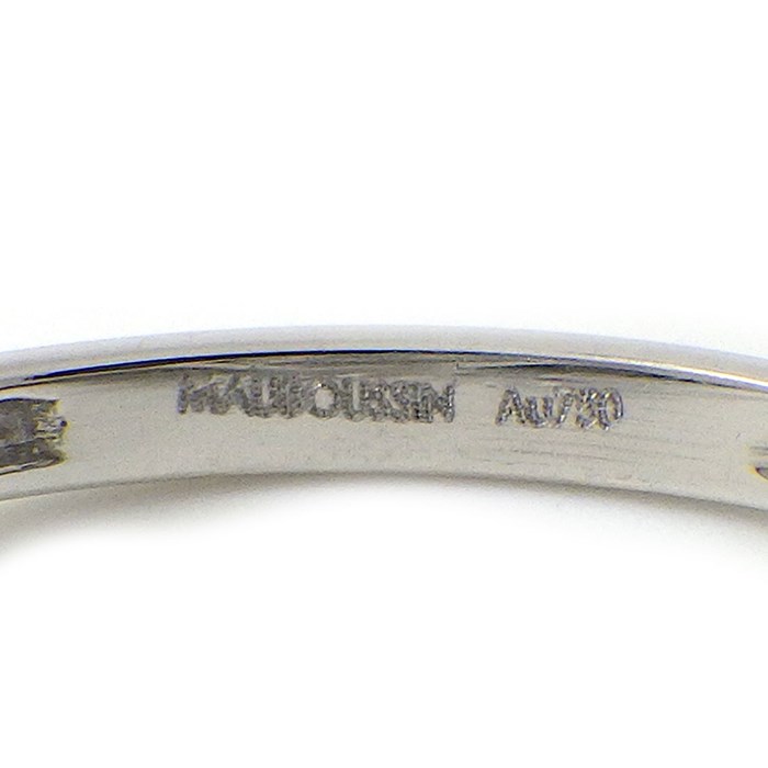 モーブッサン MAUBOUSSIN リング ソレイユ エテ RI1104WGGAMDI 1ポイント グリーン アメジスト サークル パヴェ ダイヤモンド K18WG 15.5号 【箱・保付き】 【中古】