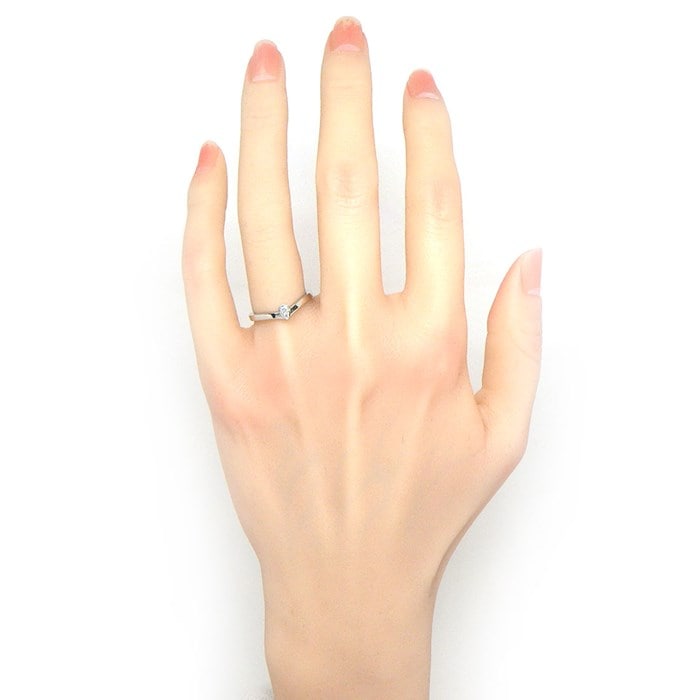 ショーメ Chaumet リング ジョゼフィーヌ エグレット ペアシェイプ ドロップ V 2ポイント ダイヤモンド PT950 10.5号 / #51 【中古】