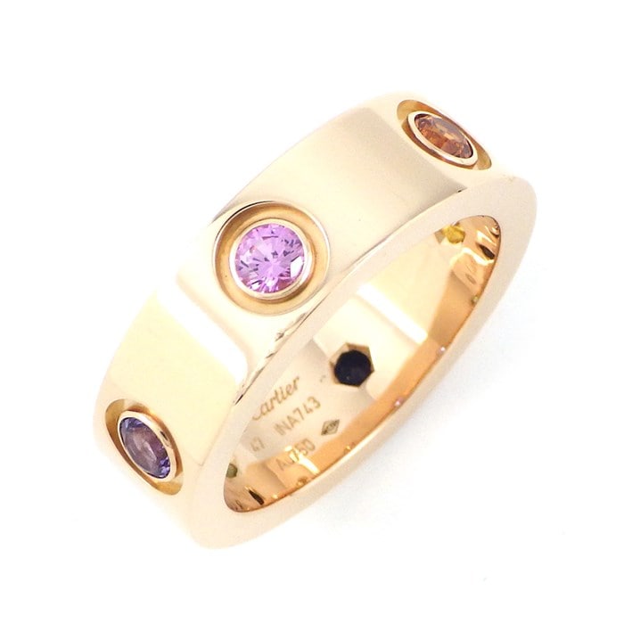 カルティエ Cartier】リング ラブリング マルチカラーストーン 