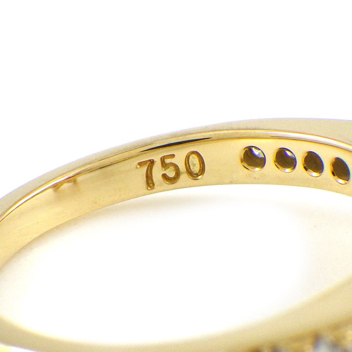 ティファニー Tiffany & Co. リング フローラ 1ポイント ルビー ハーフサークル ダイヤモンド K18YG 7号 【中古】
