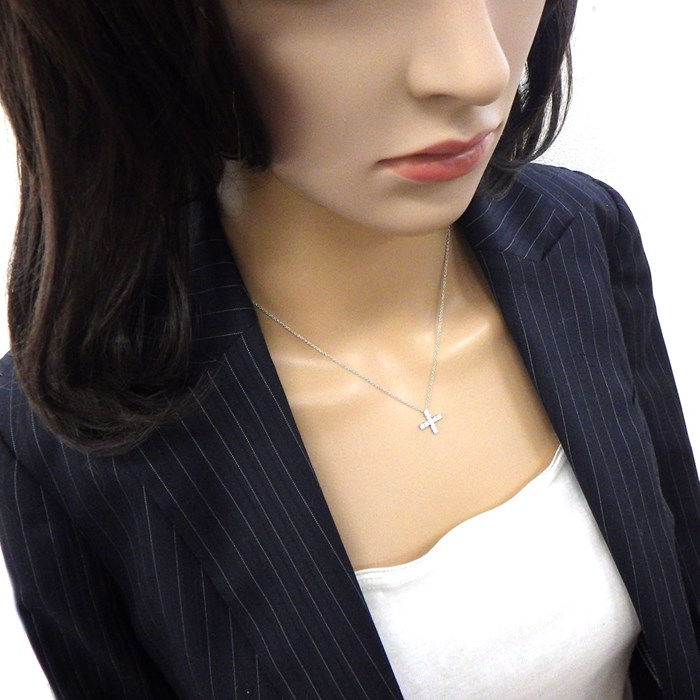 ハリーウィンストン HARRY WINSTON ネックレス シンボルズ ミニクロス PEDPREMCRMC 9ポイント ダイヤモンド 計0.41ct PT950 【中古】