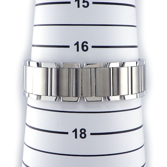 カルティエ Cartier 腕時計 タンクフランセーズMM W51011Q3 スクエア シルバー文字盤 ローマンインデックス デイト SS クオーツアナログ 【中古】