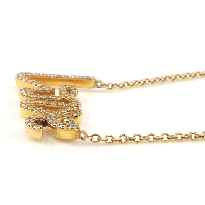 ティファニー Tiffany & Co. ネックレス グラフィティ ラブ スモール 60021408 オンライン 一部店舗限定 ダイヤモンド 計0.15ct K18PG 【中古】