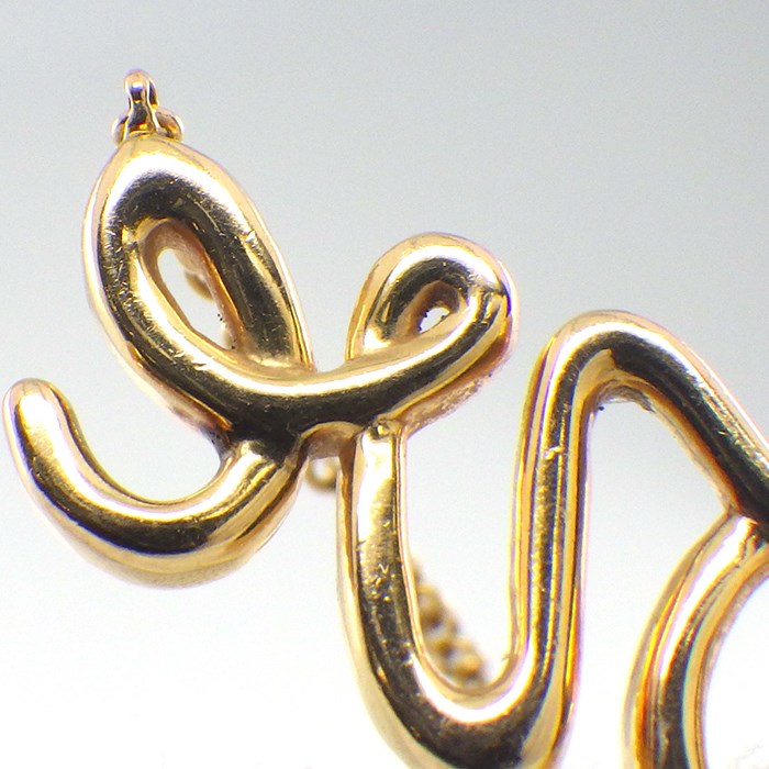 ティファニー Tiffany & Co. ネックレス グラフィティ ラブ スモール 60021408 オンライン 一部店舗限定 ダイヤモンド 計0.15ct K18PG 【中古】