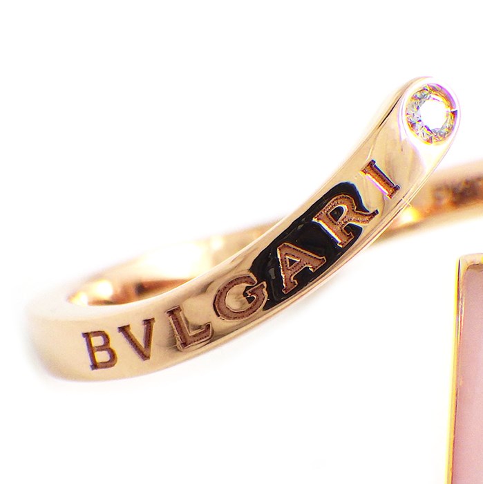 【ブルガリ BVLGARI】リング ジェラーティ ピンク オパール ダイヤモンド K18PG 14号 / #55