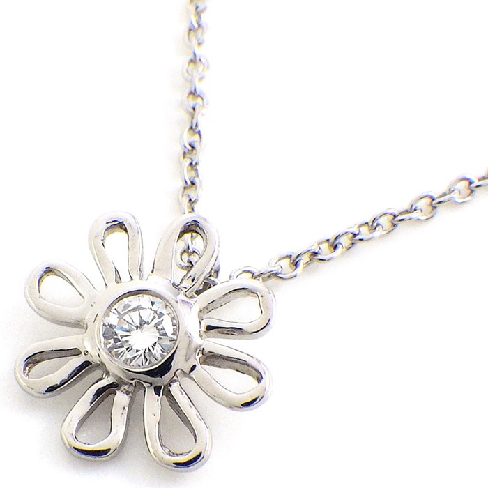 ティファニー TIFFANY K18YG ダイヤ デイジー フラワー ネックレス