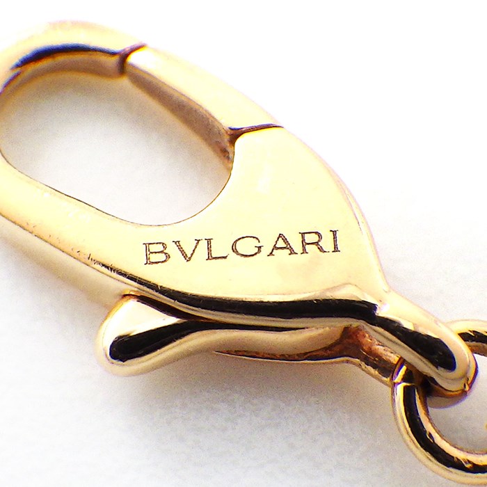 ブルガリ BVLGARI ブレスレット ディーヴァ ドリーム ダブル チェーン 二連 扇 モチーフ ホワイト シェル K18PG 白 / #SM 【箱・保付き】 【中古】