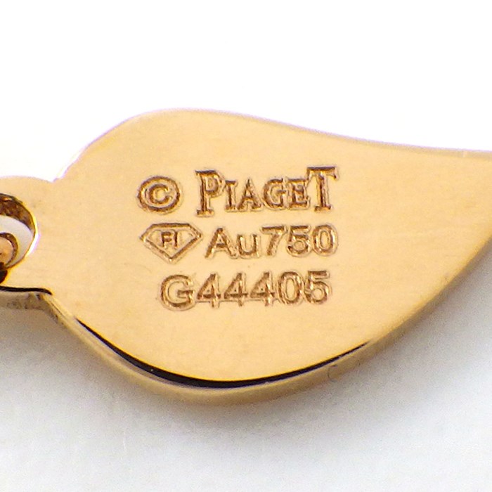 ピアジェ PIAGET ネックレス ローズ 薔薇 フラワー 花 モチーフ 1ポイント ダイヤモンド K18PG 【中古】