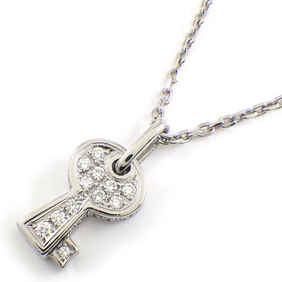 ポーラ POLA ネックレス キーモチーフ パヴェ ダイヤモンド 計0.244ct PT900 【中古】