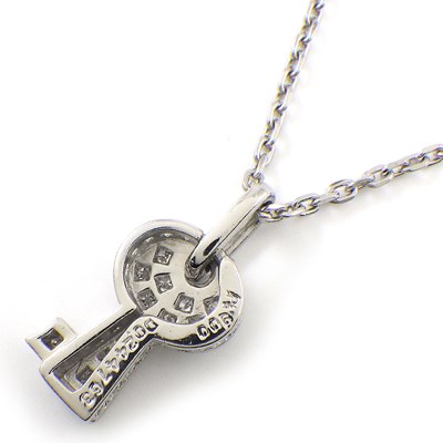 ポーラ POLA ネックレス キーモチーフ パヴェ ダイヤモンド 計0.244ct PT900 【中古】