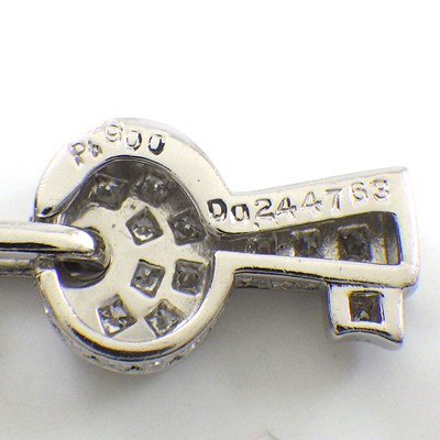 ポーラ POLA ネックレス キーモチーフ パヴェ ダイヤモンド 計0.244ct PT900 【中古】