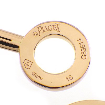 ピアジェ PIAGET バングル ポセション ダブル ロゴ ラウンド サークル ダイヤモンド K18PG / #16 【箱・保付き】 【中古】