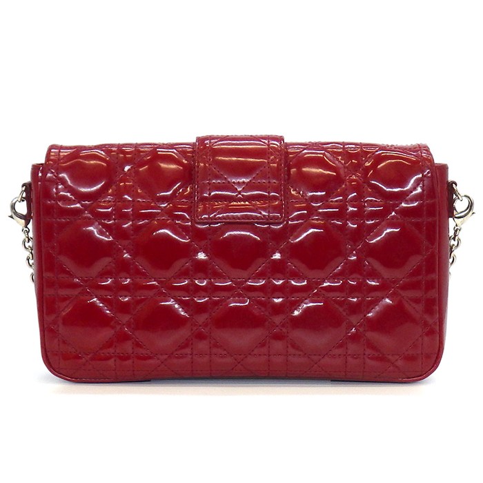 ディオール Dior ショルダーバッグ/クラッチバッグ ミスディオール ニューロック レッド パテントレザー シルバー金具 【中古】