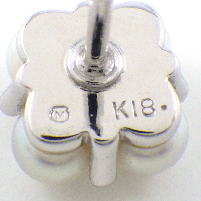ミキモト MIKIMOTO ピアス PE-1775PU アコヤ真珠 3.5mm珠 K18WG 【中古】