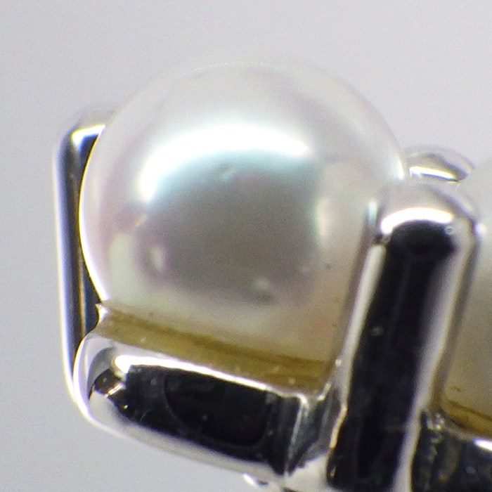 ミキモト MIKIMOTO ピアス PE-1775PU アコヤ真珠 3.5mm珠 K18WG 【中古】