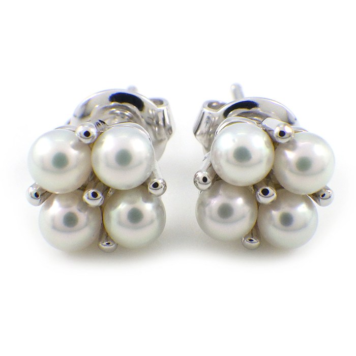ミキモト MIKIMOTO ピアス PE-1775PU アコヤ真珠 3.5mm珠 K18WG 【中古】