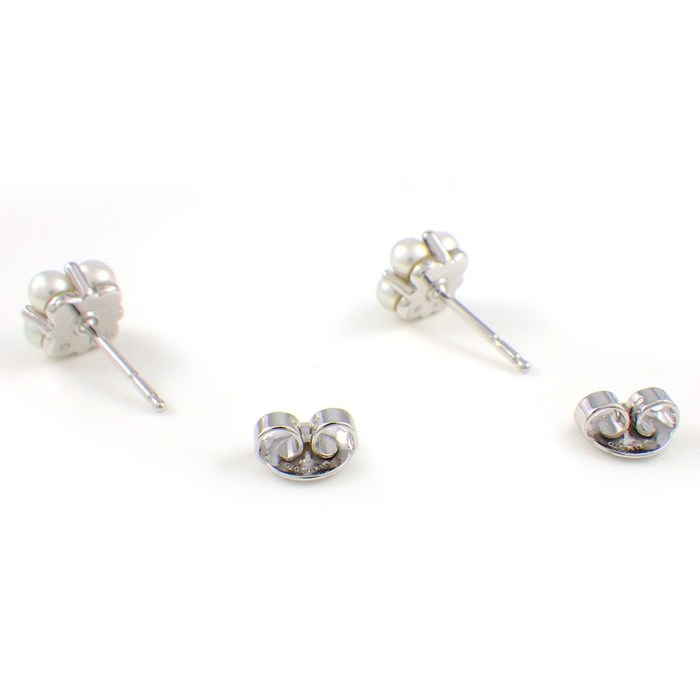 ミキモト MIKIMOTO ピアス PE-1775PU アコヤ真珠 3.5mm珠 K18WG 【中古】