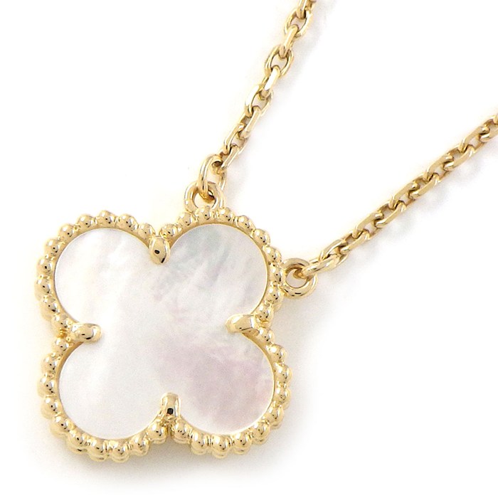 ヴァンクリーフ＆アーペル Van Cleef & Arpels ネックレス ヴィンテージアルハンブラ VCARA45900 ホワイト シェル K18YG 【中古】